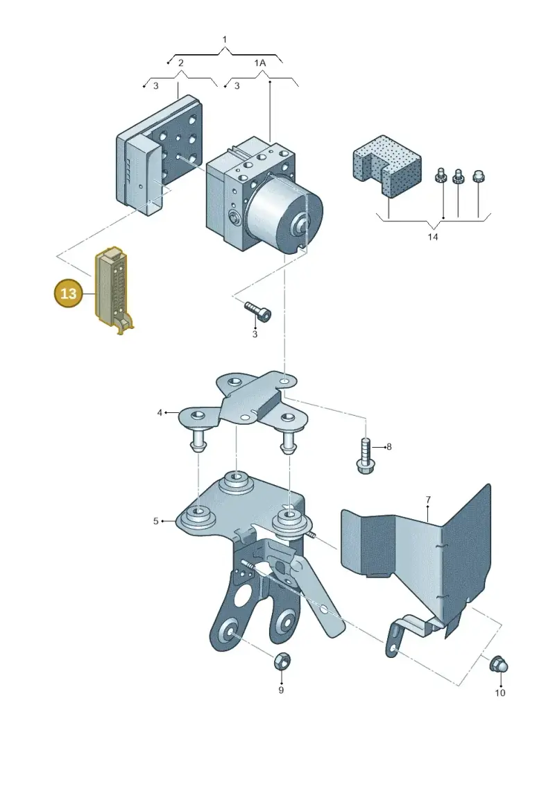 1K0973026 — Volkswagen Jetta 1.6 (2014-2018) diagram 412614100, position 13