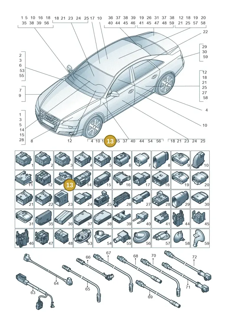 1K0973333 — Audi A8 (2013-2018) diagram 771971790, position 13