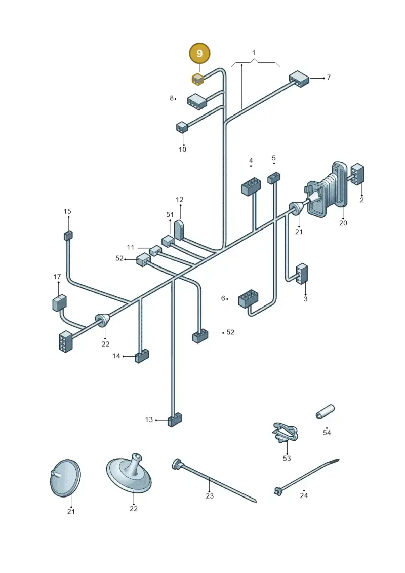 1K0973333 — Skoda Superb NF (2015-2023) diagram 881972350, position 9