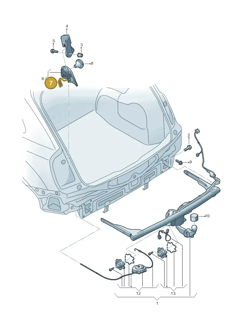 1K0973333 — Audi Q3 (2014-2019) diagram 728804500, position 7