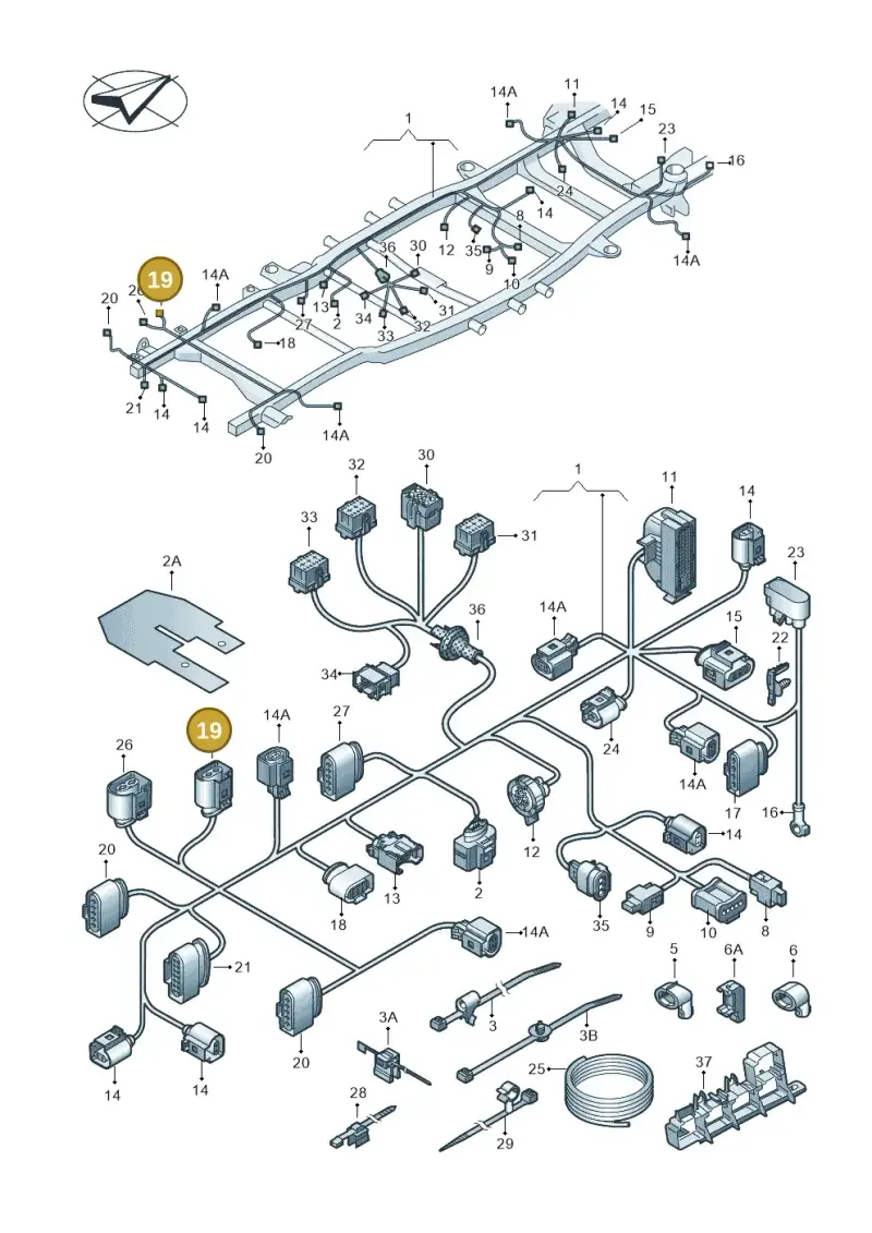 1K0973722 — Volkswagen Amarok (2022-) diagram 749971850, position 19