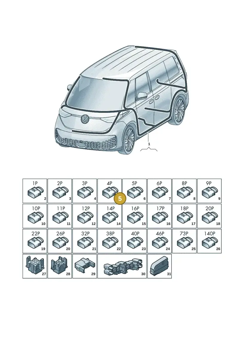 1K0973804 — Volkswagen ID.Buzz (2022-) diagram 15a972000, position 5