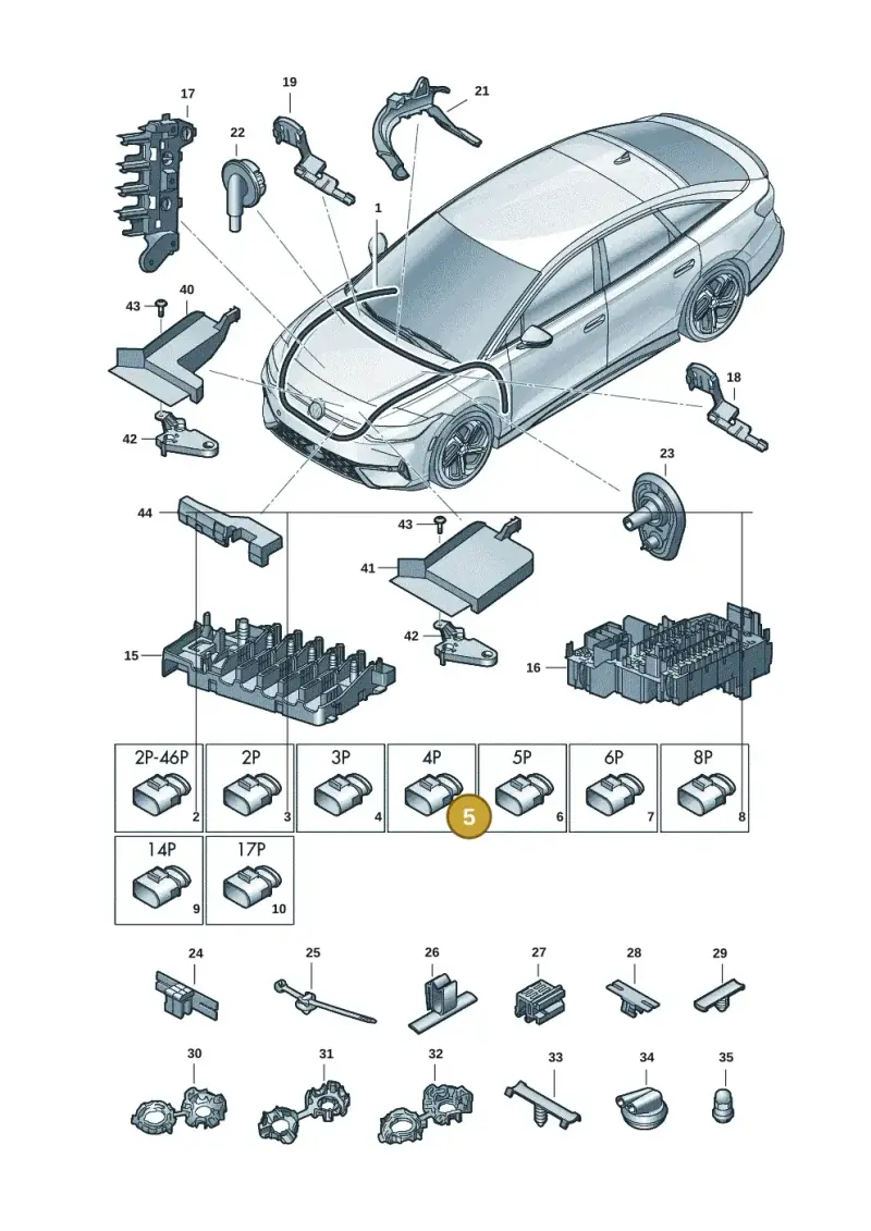 1K0973804 — Volkswagen ID.7 Limousine Pro (2023-) diagram 14b971800, position 5