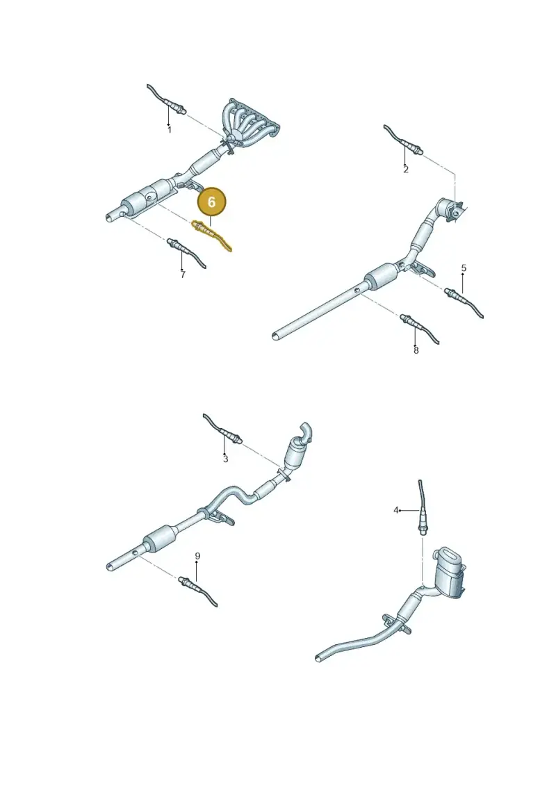 1K0998262E — Volkswagen Jetta (2014-2017) diagram 789906100, position 6