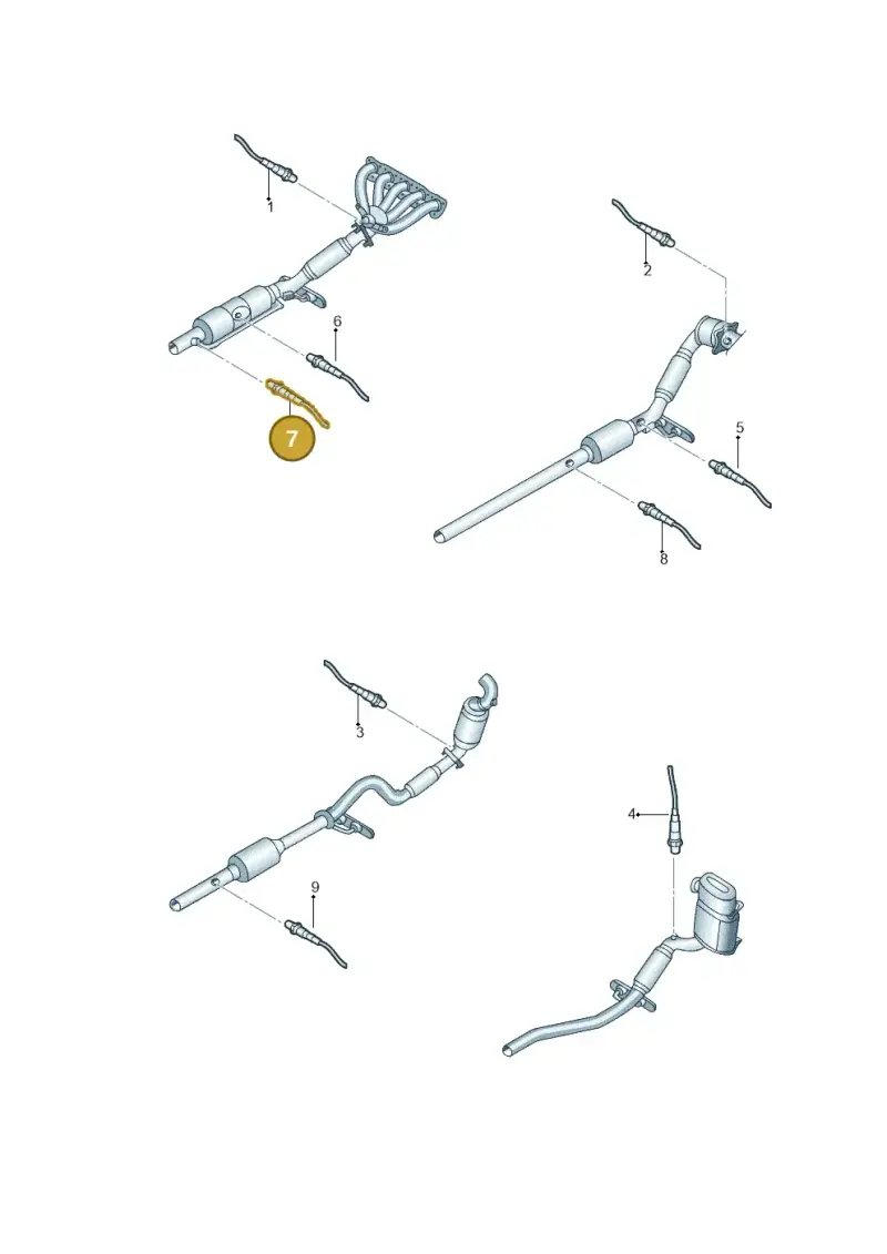 1K0998262S — Volkswagen Jetta (2014-2017) diagram 789906100, position 7