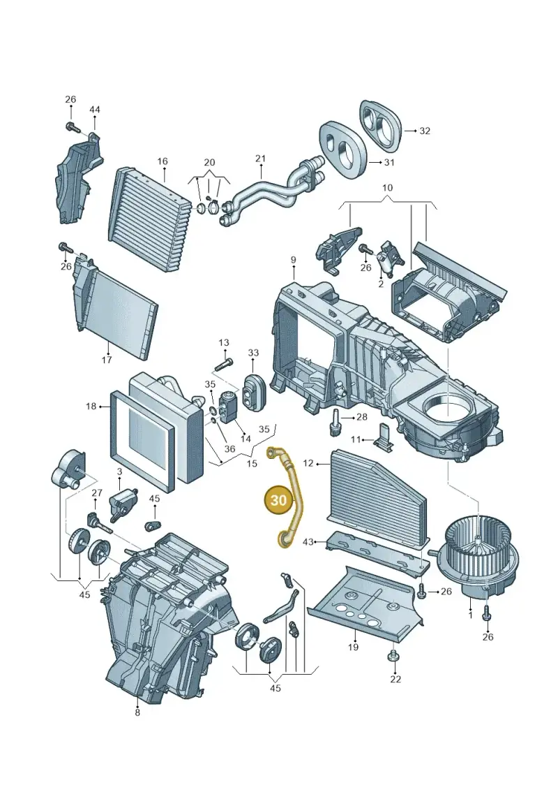 1K1260113D — Volkswagen Jetta 2.0 (2015-2015) diagram 409820100, position 30