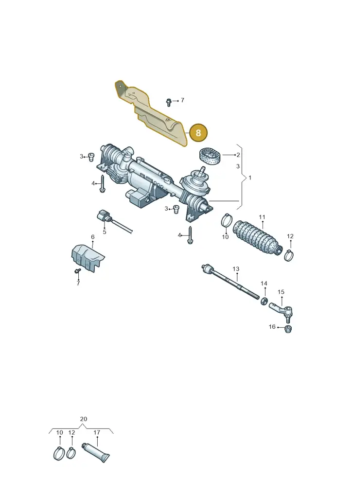 1K1423981J — Volkswagen Beetle (2016-2019) diagram 626423500, position 8