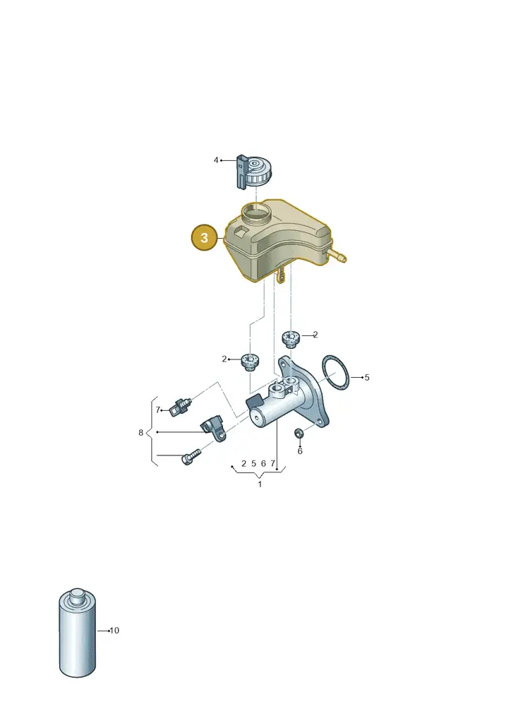 1K1611301D — Volkswagen Caddy kombi (2015-2020) diagram 694611000, position 3