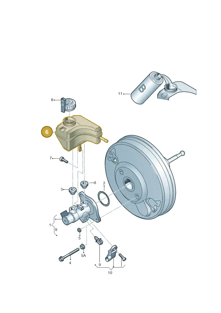 1K1611301E — Volkswagen Beetle (2016-2019) diagram 460611100, position 6