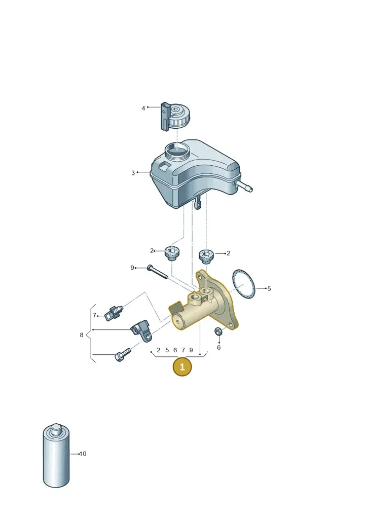1K1614019AH — Volkswagen New Passat (2015-2022) diagram 691611000, position 1