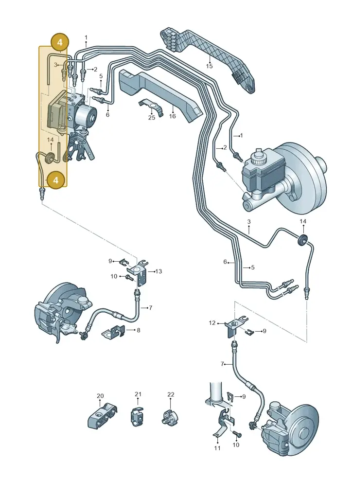 1K1614724J — Volkswagen Scirocco 2.0 (2014-2017) diagram 694611200, position 4