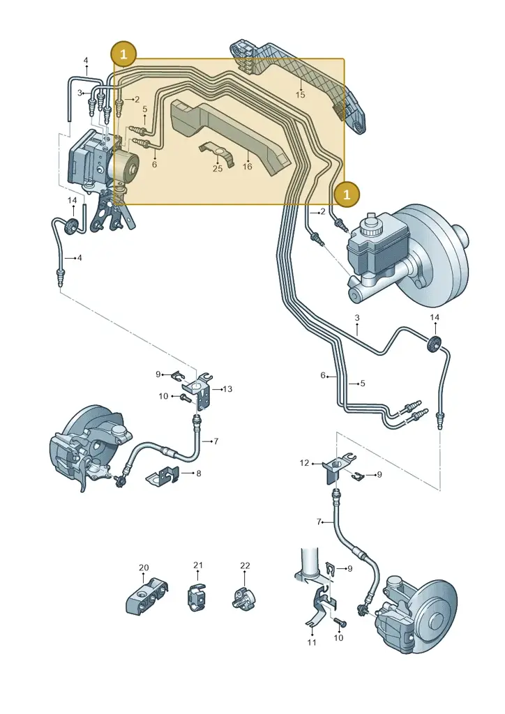 1K1614739H — Volkswagen Scirocco 2.0 (2014-2017) diagram 694611200, position 1