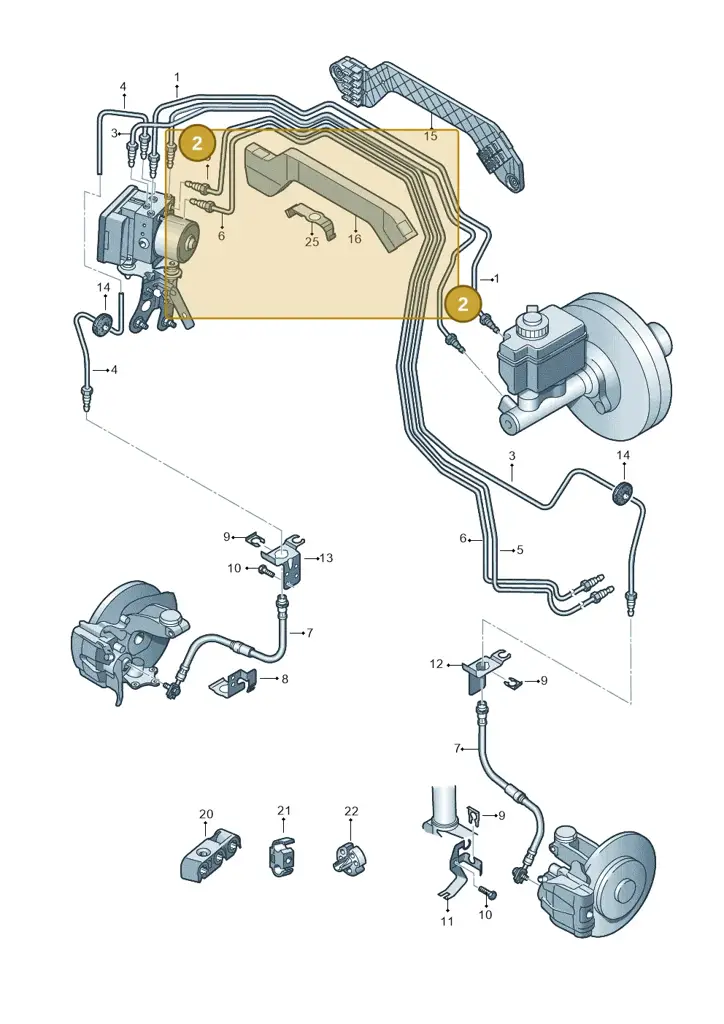 1K1614740J — Volkswagen Scirocco 2.0 (2014-2017) diagram 694611200, position 2