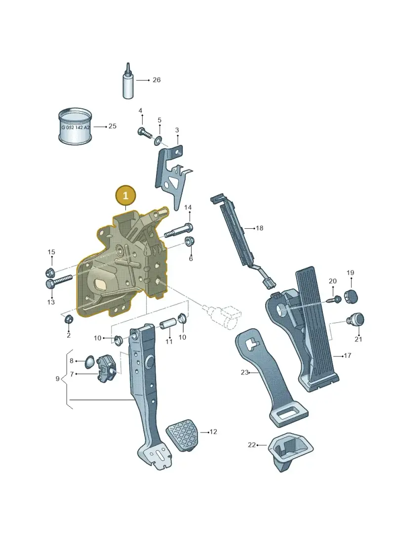 1K1721115S — Volkswagen MAGOTAN (PASSAT)       07> (2007-) diagram 409721600, position 1