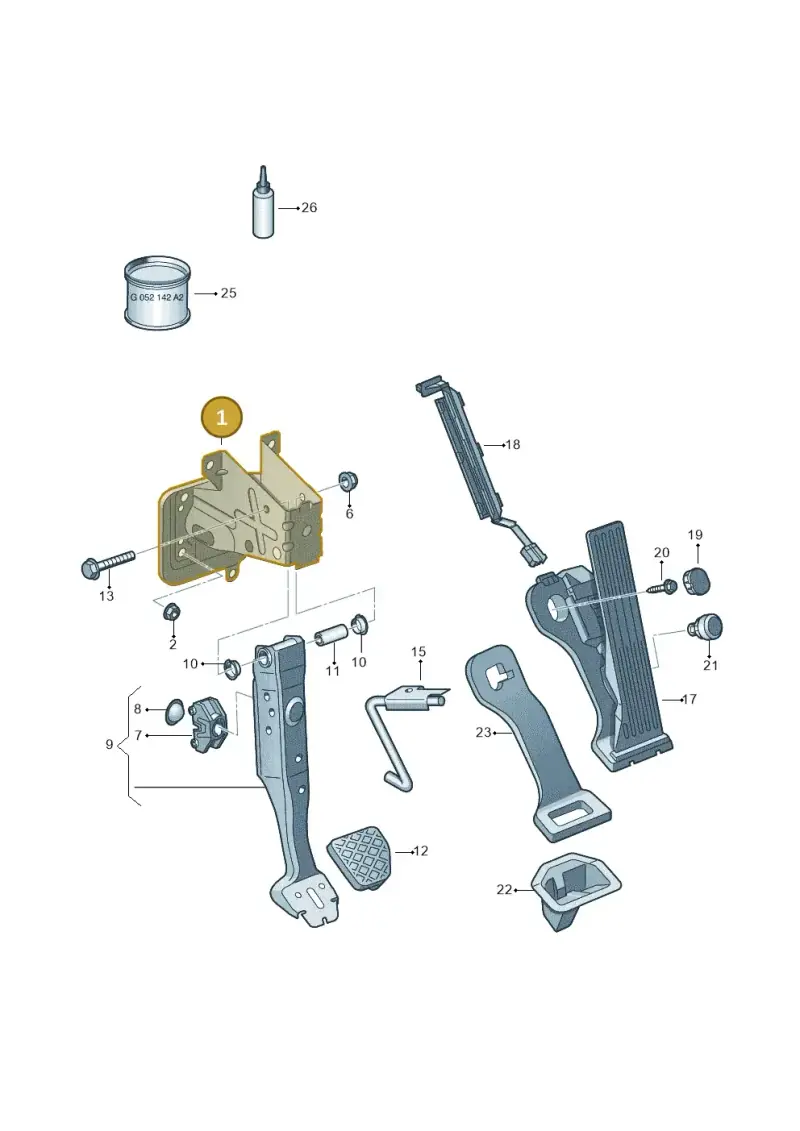 1K1721115S — Volkswagen Beetle (2016-2019) diagram 615721600, position 1