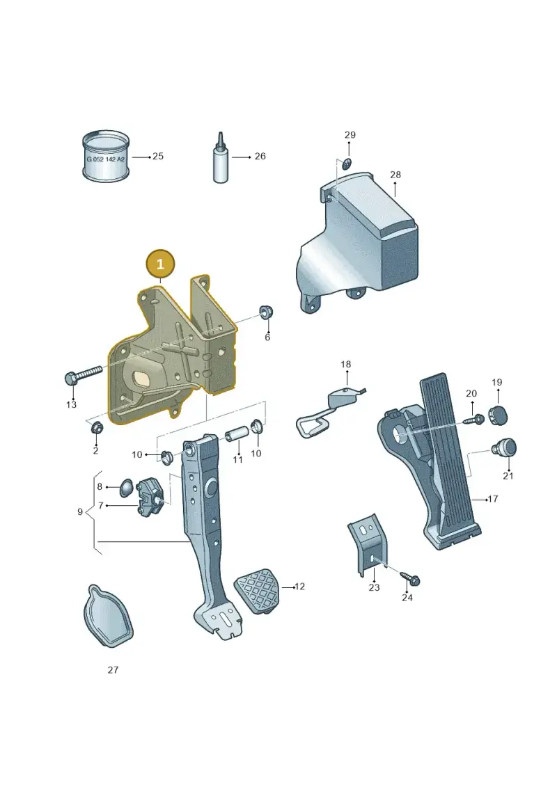 1K1721115S — Volkswagen Sharan BlueMotion (2015-2022) diagram 634721600, position 1