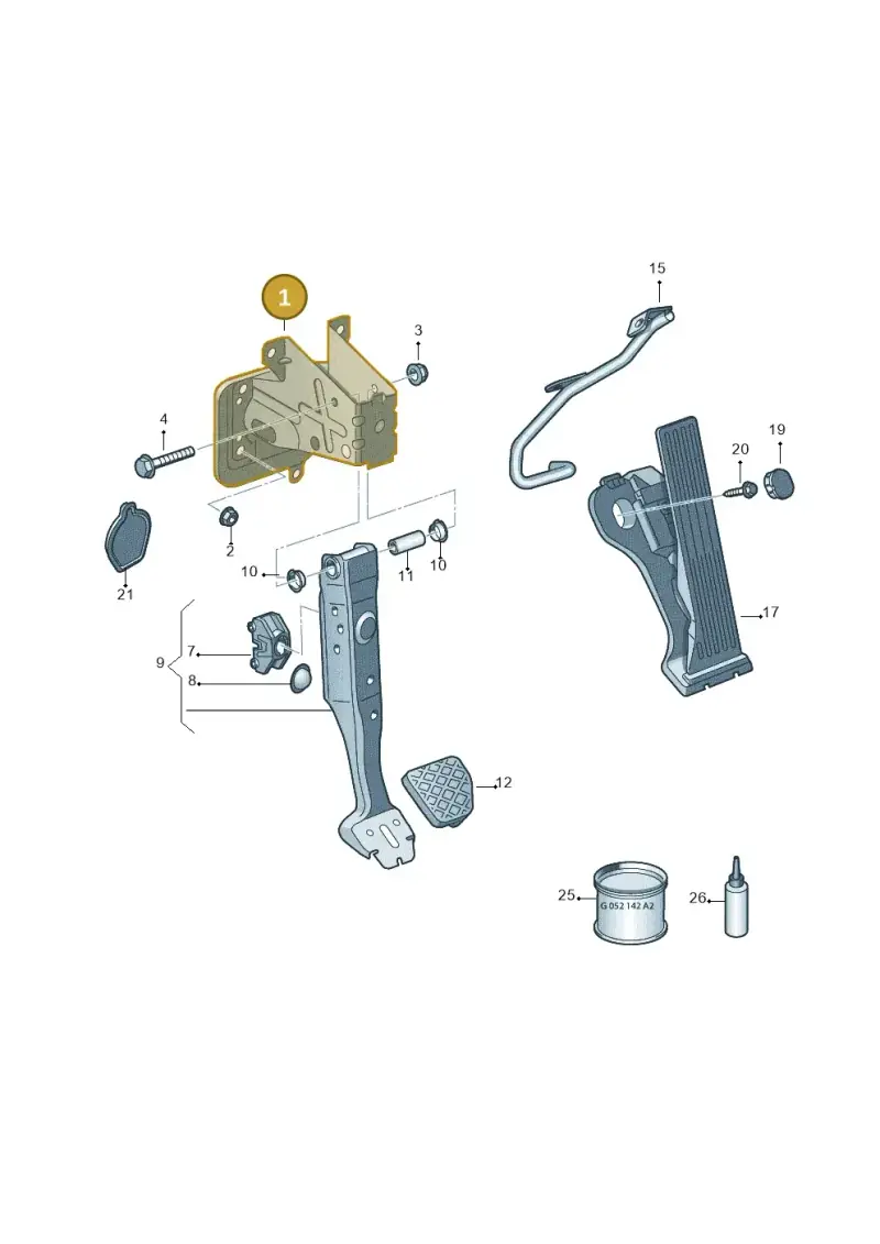 1K1721115S — Volkswagen Scirocco 2.0 (2014-2017) diagram 691721600, position 1