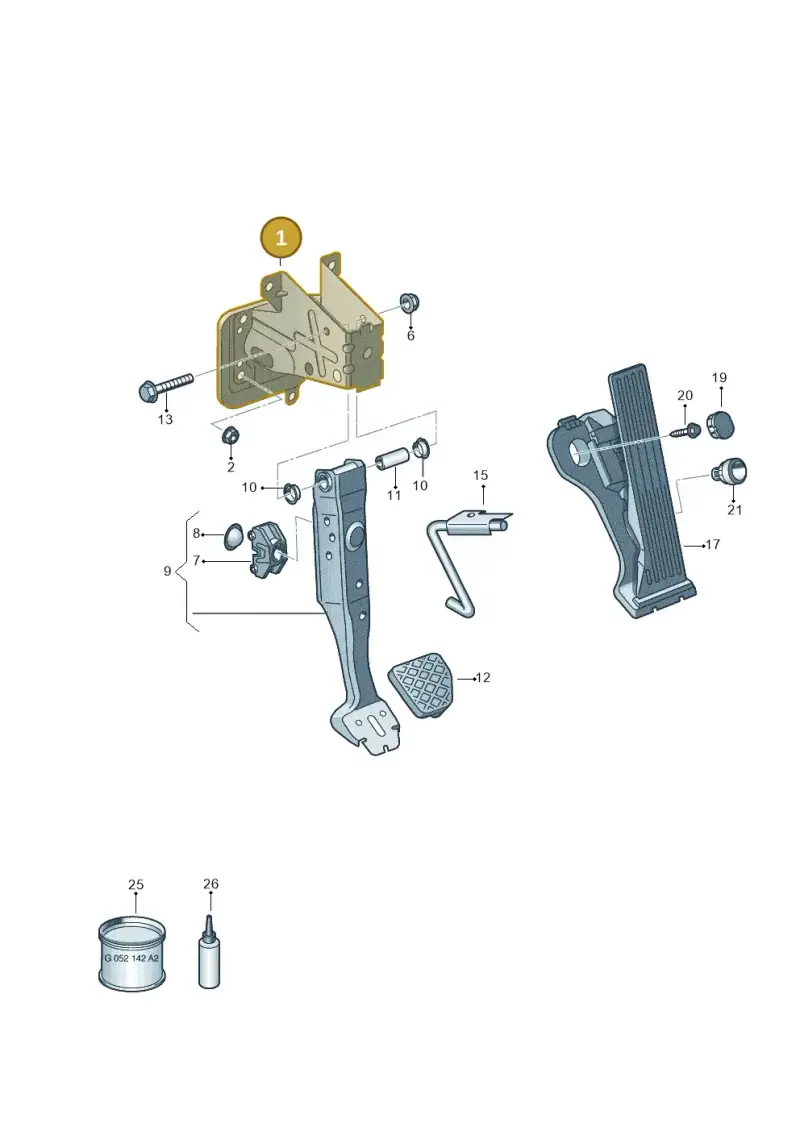 1K1721115S — Volkswagen Passat CC (2011-2016) diagram 737721600, position 1