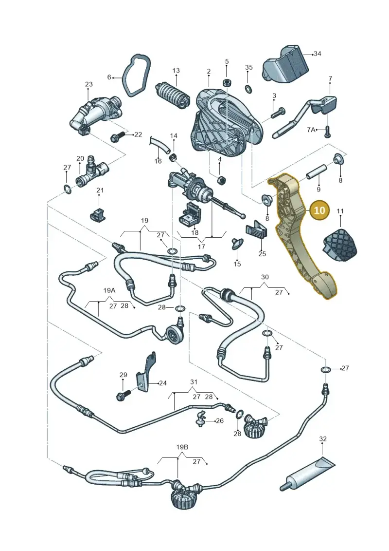 1K1721321E — Volkswagen Beetle (2016-2019) diagram 789721025, position 10