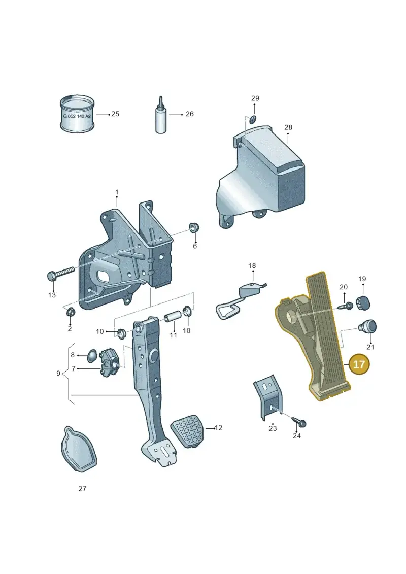 1K1721503AR — Volkswagen Sharan BlueMotion (2015-2022) diagram 634721600, position 17