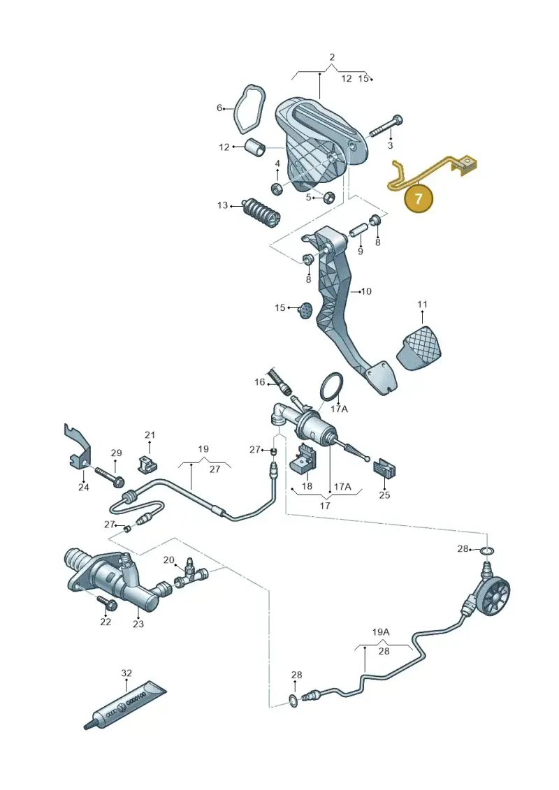 1K1721913L — Volkswagen New Passat (2015-2022) diagram 691721250, position 7
