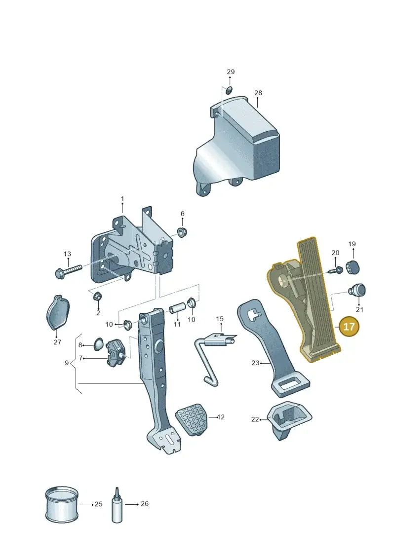 1K1723503AN — Volkswagen Golf Plus (2011-2014) diagram 649721600, position 17