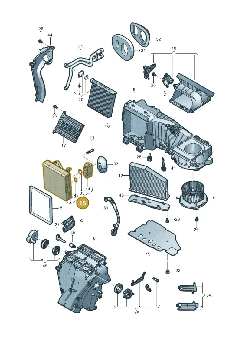 1K1816103 — Volkswagen Jetta (2014-2017) diagram 789820010, position 15
