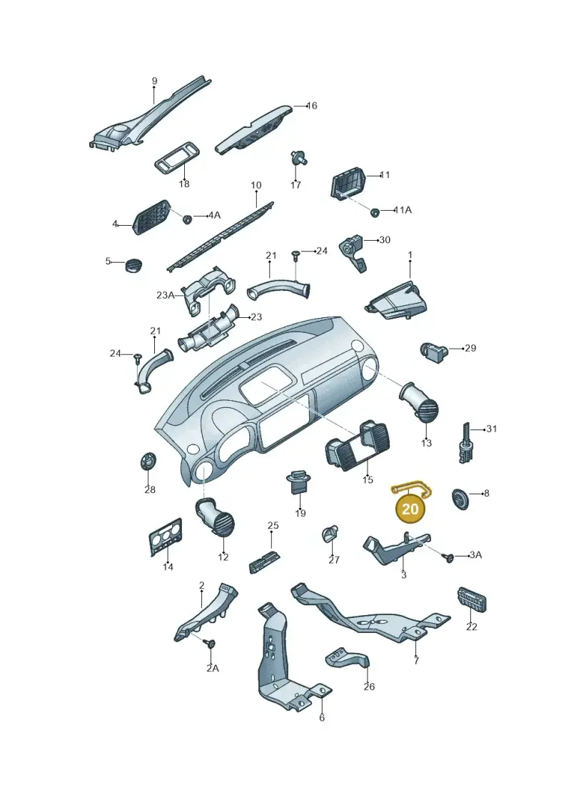 1K1816311 — Volkswagen Beetle (2016-2019) diagram 715819300, position 20