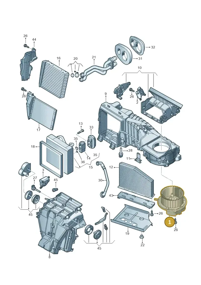 1K1819015C — Skoda Yeti (2009-2013) diagram 409820100, position 1