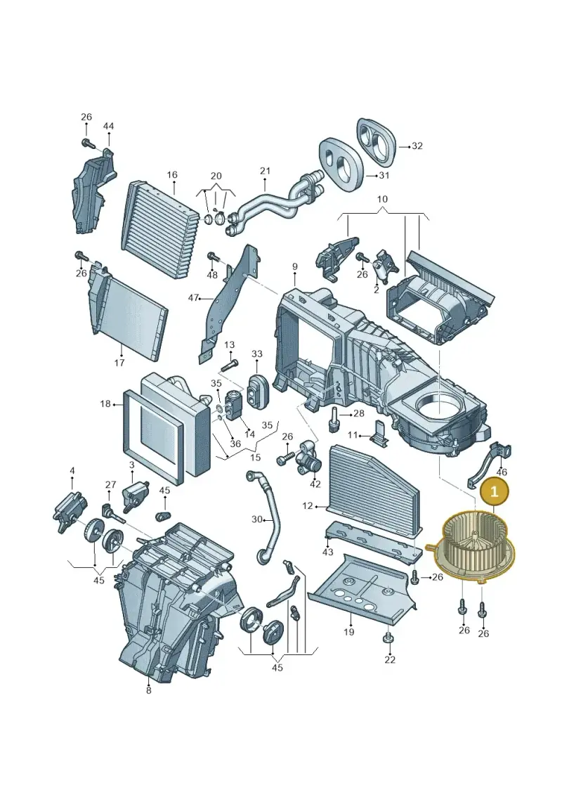 1K1819015C — Volkswagen EOS 2.0 (2008-2010) diagram 649820110, position 1