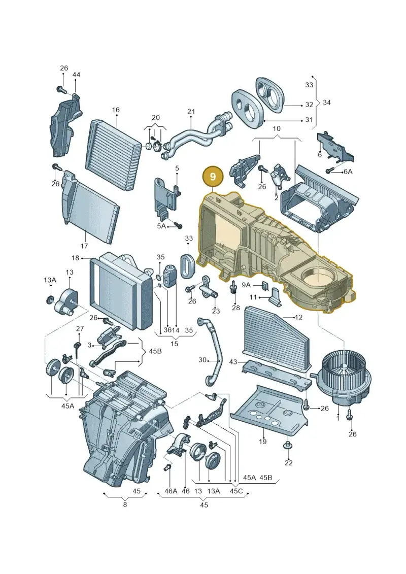 1K1820007A — Volkswagen TOURAN (SVW)       "CN"04> (2004-) diagram 617820100, position 9