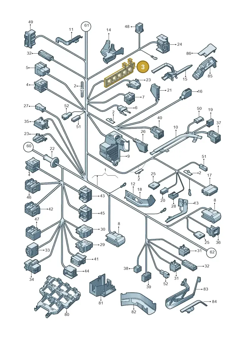 1K1937503 — Volkswagen Passat CC (2011-2016) diagram 460971830, position 3