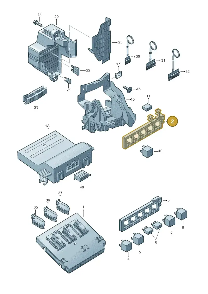1K1937503 — Volkswagen Golf (2011-2013) diagram 649937000, position 2