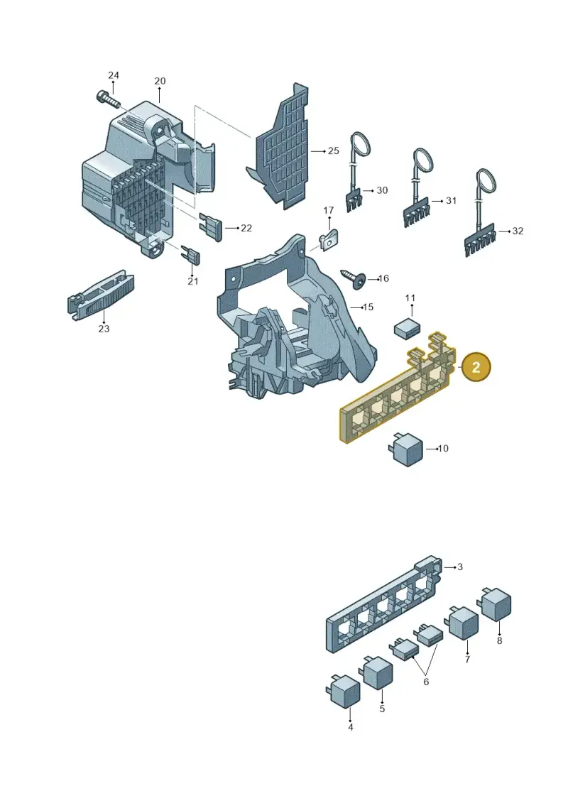 1K1937503 — Volkswagen Golf Cabriolet (2011-2016) diagram 718937000, position 2
