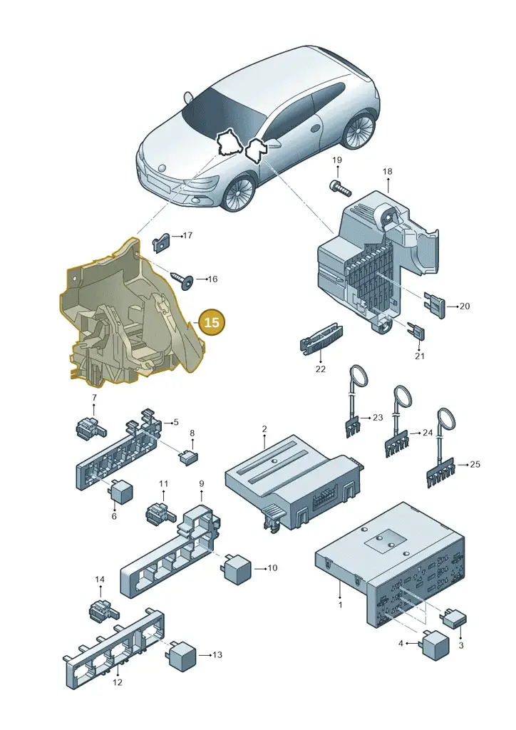 1K1941397G — Volkswagen Scirocco 2.0 (2014-2017) diagram 651937000, position 15