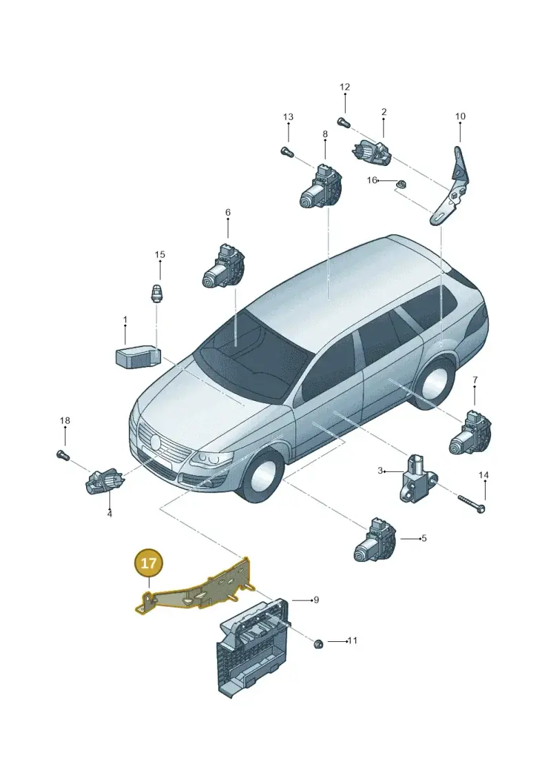 1K1971262K — Volkswagen Jetta variant (2009-2014) diagram 684959100, position 17