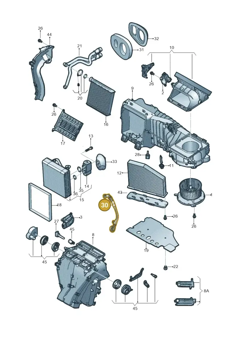 1K2260113D — Volkswagen Jetta (2014-2017) diagram 789820010, position 30