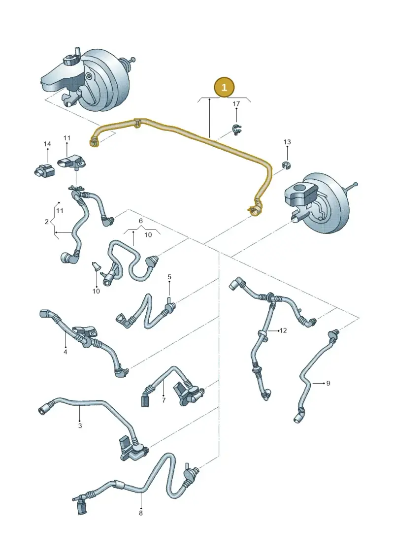 1K2612041K — Volkswagen Jetta (2014-2017) diagram 692611700, position 1
