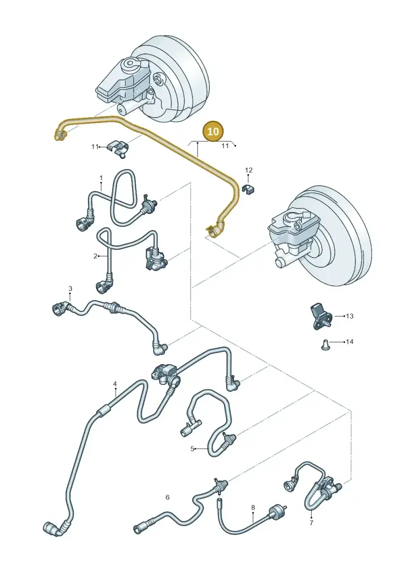 1K2612041K — Volkswagen Scirocco 2.0 (2014-2017) diagram 786611700, position 10