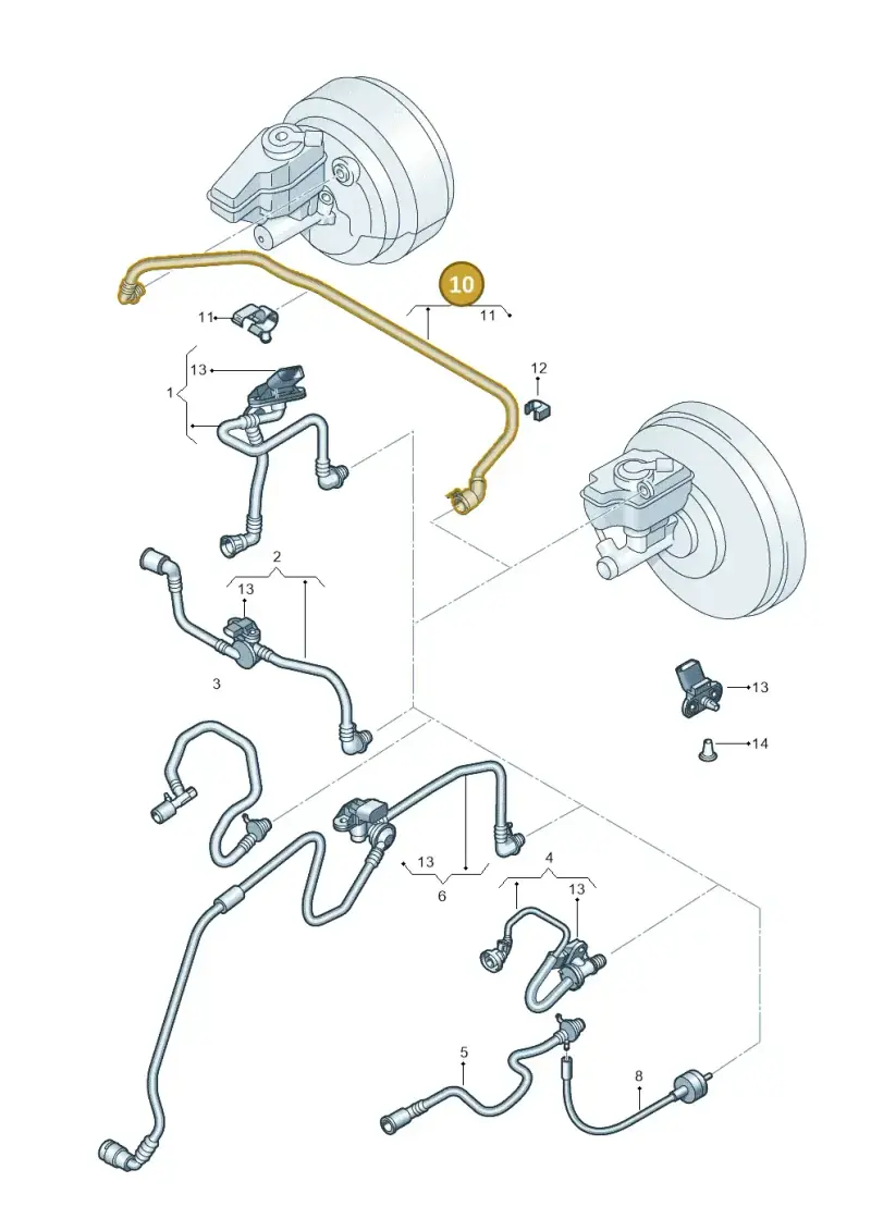 1K2612041K — Volkswagen Scirocco 2.0 (2014-2017) diagram 786611750, position 10
