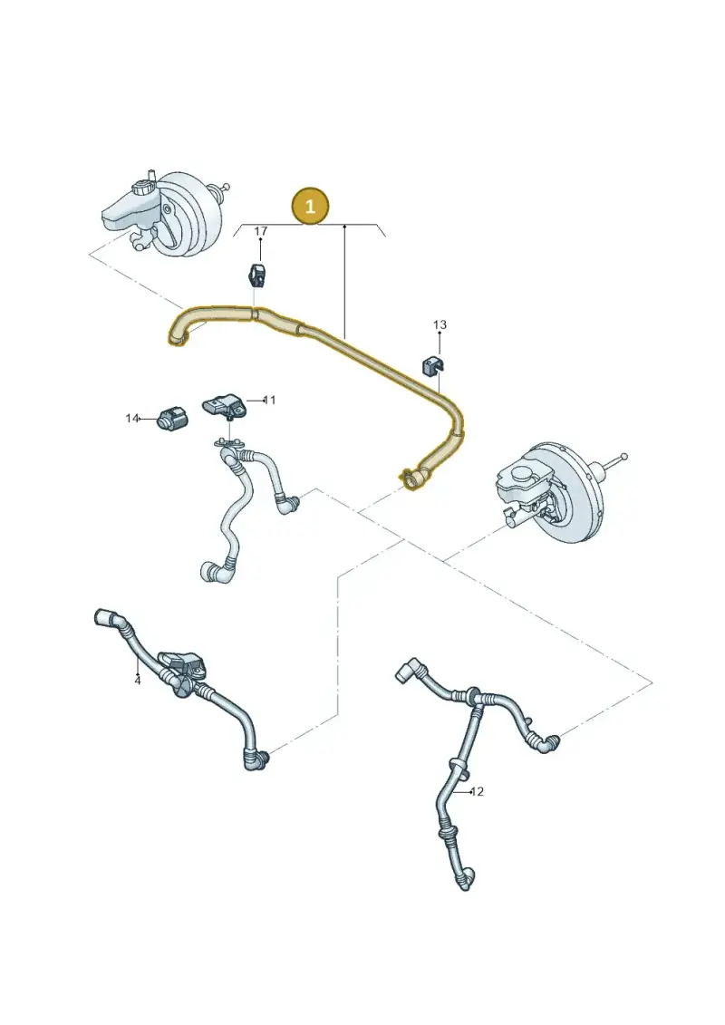 1K2612041K — Volkswagen Jetta 1.4 (2014-2017) diagram 856611070, position 1