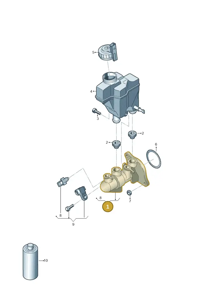1K2614019QREP — Volkswagen Caddy kombi (2015-2020) diagram 689611100, position 1
