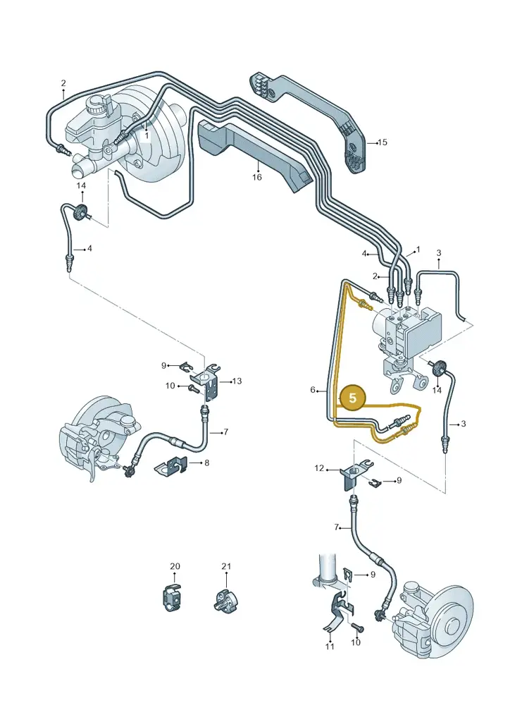 1K2614725D — Volkswagen Scirocco 2.0 (2014-2017) diagram 694611250, position 5