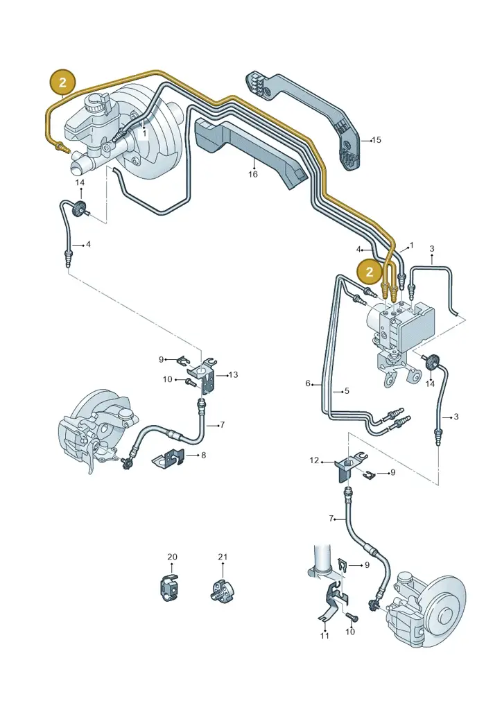 1K2614740J — Volkswagen Scirocco 2.0 (2014-2017) diagram 694611250, position 2