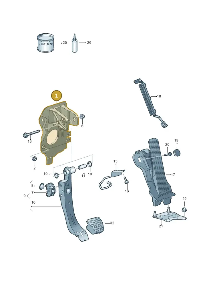1K2721117G — Volkswagen Beetle (2016-2019) diagram 615721700, position 1