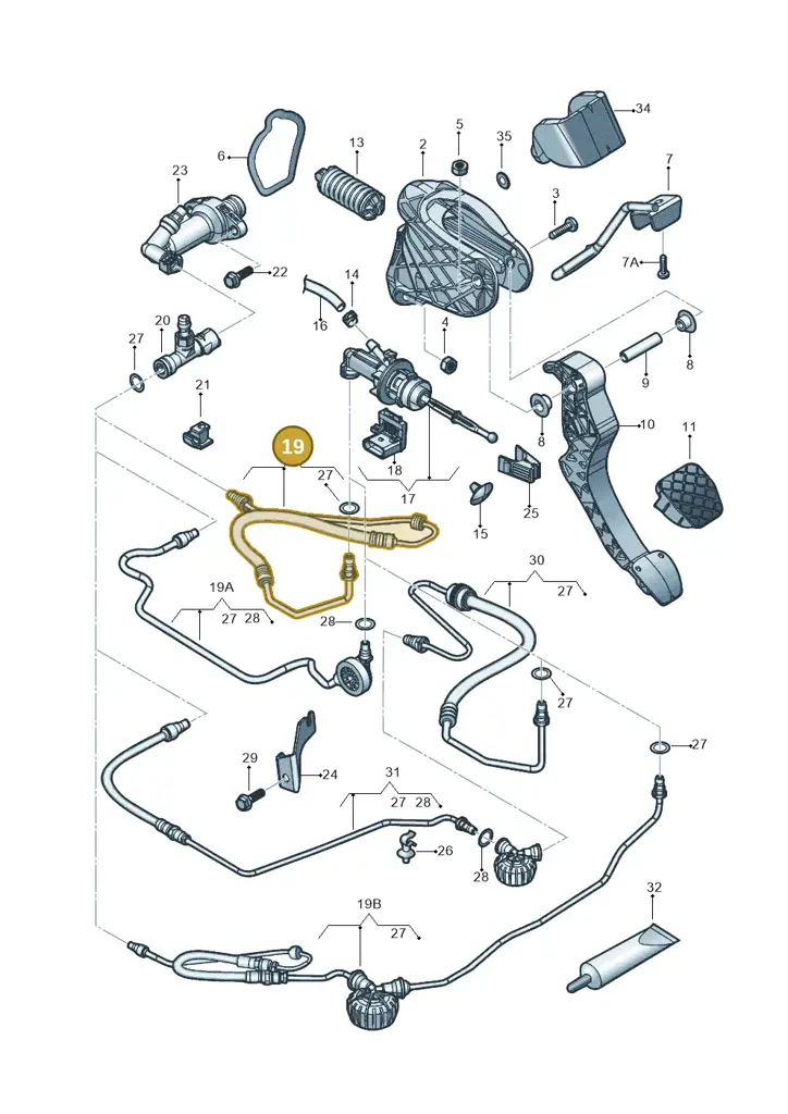 1K2721465CJ — Volkswagen Beetle (2016-2019) diagram 789721025, position 19