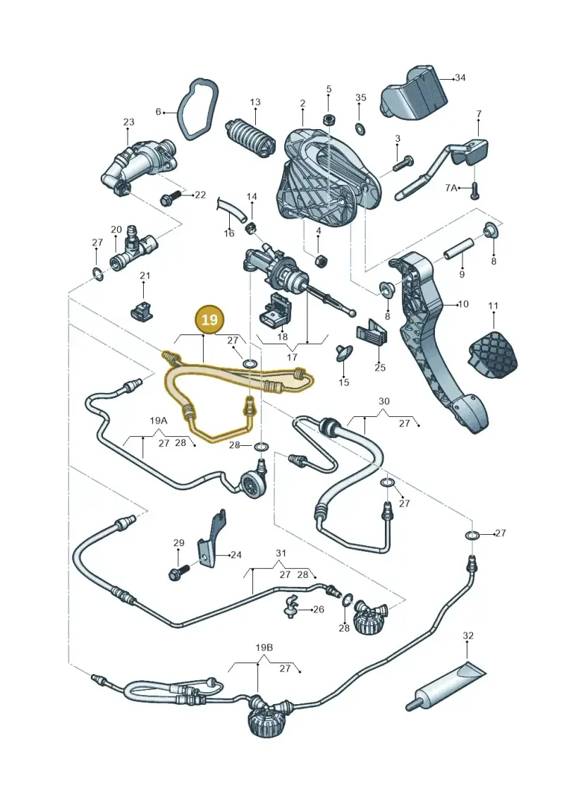 1K2721465CJ — Volkswagen Beetle (2016-2019) diagram 789721025, position 19