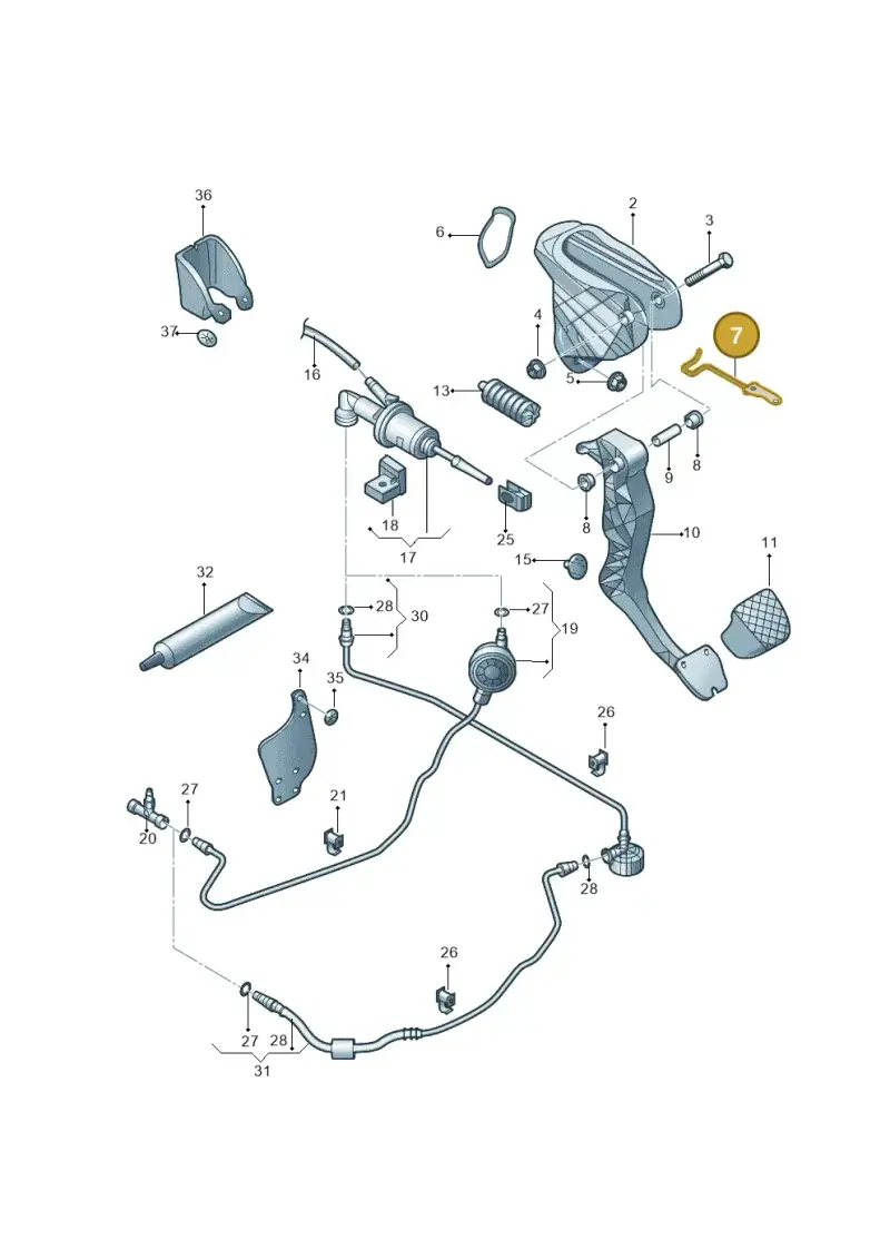 1K2721913J — Volkswagen Tiguan (2011-2018) diagram 634721250, position 7
