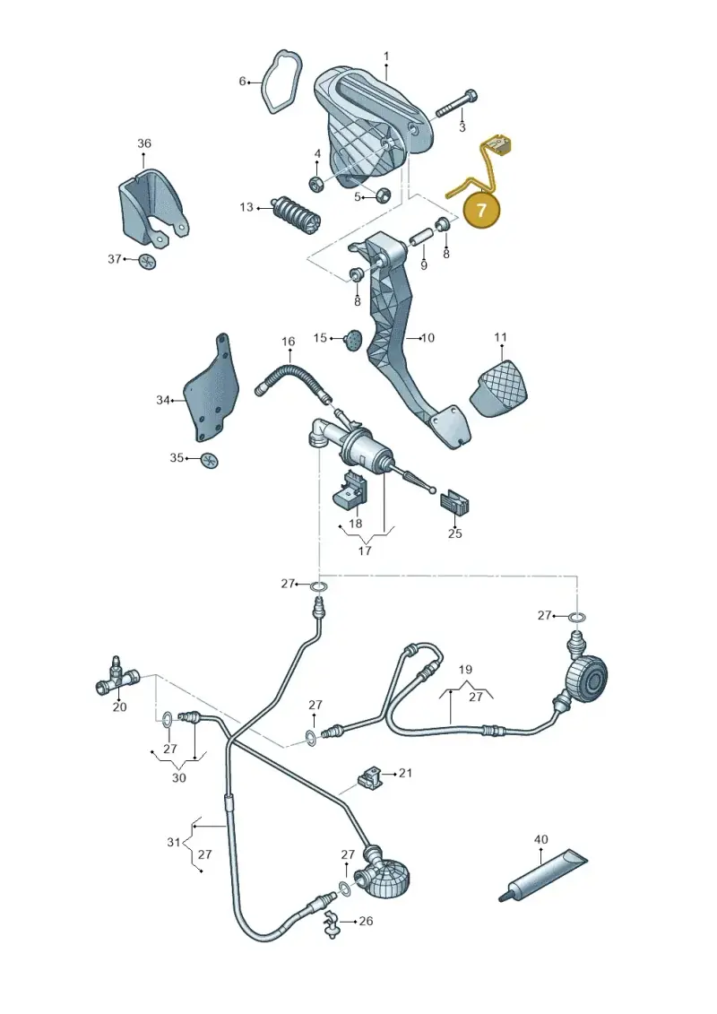 1K2721913T — Volkswagen Sharan BlueMotion (2015-2022) diagram 863721250, position 7