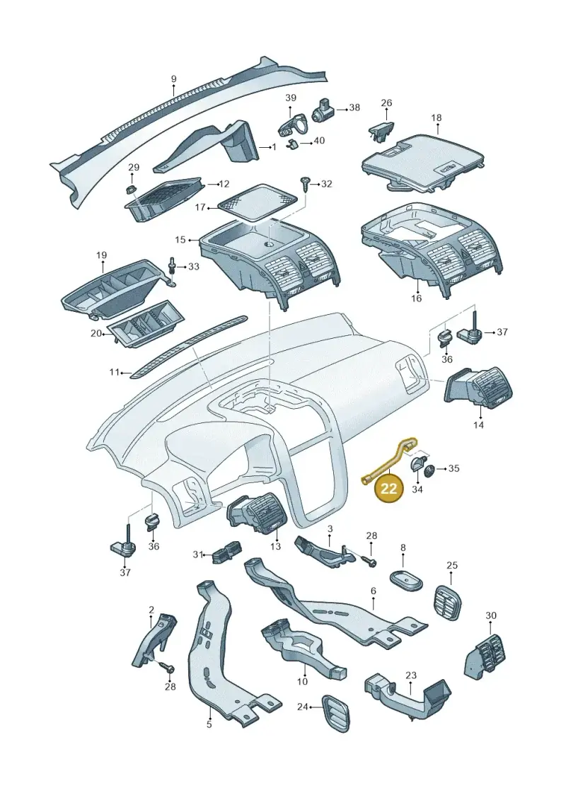 1K2816311 — Volkswagen JETTA                  06> (2006-) diagram 420819300, position 22